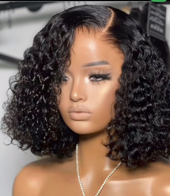 Curly Bob Lace Front Wig – Short & Sassy Human Hair