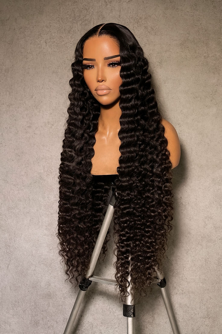 Deep Wave Full Lace Wig – 100% Virgin Human Hair